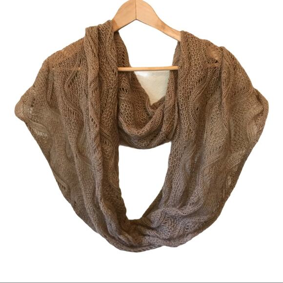 BP Infinity Knit Scarf Beige Brown - Picture 1 of 5